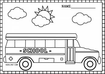 School Bus - Free Coloring Page | Back to School | www.huddlenet.com