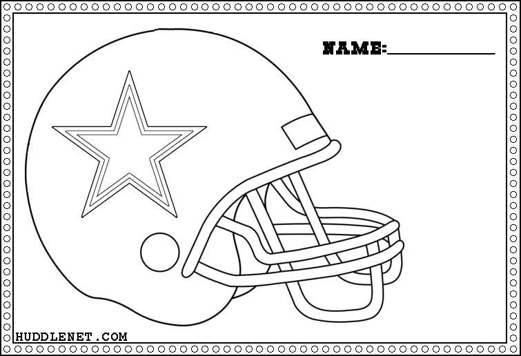 Trendy Football Helmet Coloring Pages